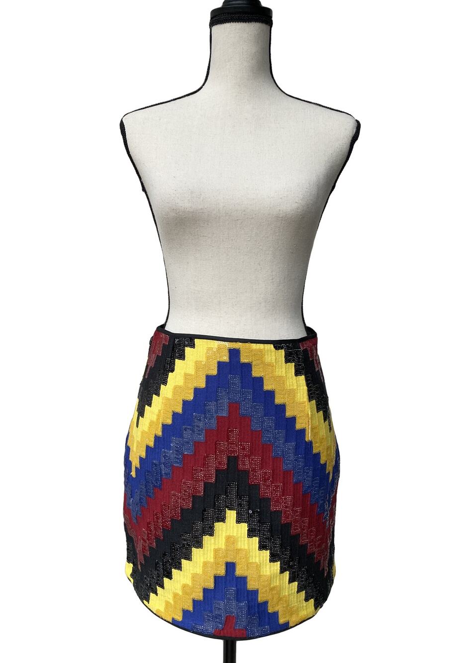 H&M Zigzag Sequin Mini Skirt Size 8